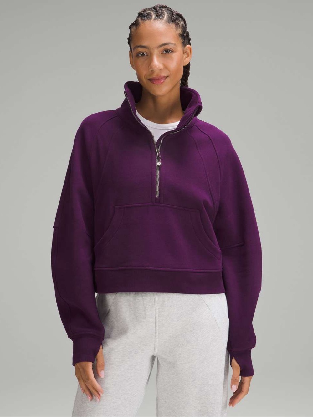 Lululemon Scuba Half Zip Funnel Neck Pullover | Deep Plum Purple | XL/XXL